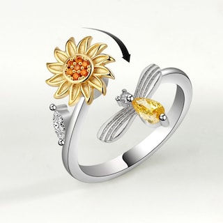 Foto 5 | Foto 5 | Anillo Plata 925 Girasol y Circonita para Niñas - Venta Internacional