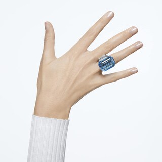 Foto 3 | Foto 3 | Anillo Swarovski Lucent Cocktail De Cristal Azul Tamaño 8 - Venta Internacional.
