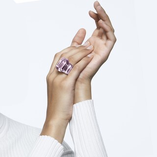 Foto 3 | Foto 3 | Anillo Swarovski Lucent Cocktail De Cristal Rosa Tamaño 7 - Venta Internacional.