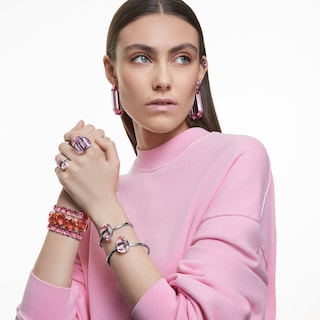 Foto 4 | Foto 4 | Anillo Swarovski Lucent Cocktail De Cristal Rosa Tamaño 7 - Venta Internacional.