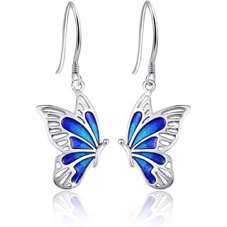 Foto 1 | Foto 1 | Pendientes De Plata 925 Con Forma De Mariposa Para Mujeres, Niñas Y Adolescentes - Venta Internacional.