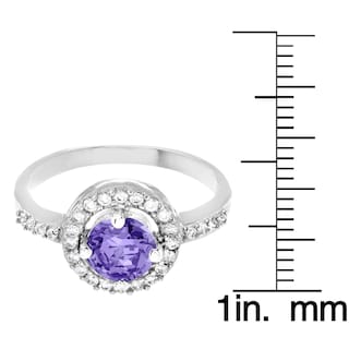 Foto 3 | Foto 3 | Anillo De Plata De Ley Con Amatista Con Circonita Cúbica De West Coast Jewelry - Venta Internacional.