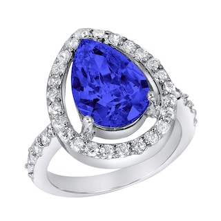 Foto 1 | Foto 1 | Anillo De Plata De Ley Con Circonita Cúbica Azul Montana De West Coast Jewelry - Venta Internacional.