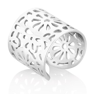 Foto 2 | Foto 2 | Anillo West Coast Jewelry Elya Floral Brazalete De Acero Inoxidable - Venta Internacional.