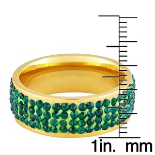 Foto 3 | Foto 3 | Anillo West Coast Jewelry Elya De Acero Chapado En Oro Para Mujer - Venta Internacional.