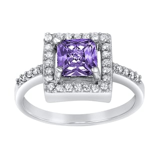 Foto 2 | Foto 2 | Anillo West Coast Jewelry De Plata De Ley Con Amatista Púrpura Con Circonita Cúbica - Venta Internacional.