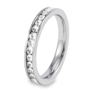 Foto 1 | Foto 1 | Anillo De Eternidad West Coast Jewelry Elya De Acero Inoxidable Con Circonita Cúbica - Venta Internacional.