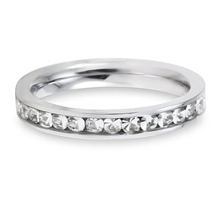 Foto 2 | Foto 2 | Anillo De Eternidad West Coast Jewelry Elya De Acero Inoxidable Con Circonita Cúbica - Venta Internacional.