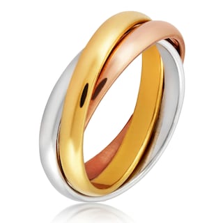 Foto 1 | Foto 1 | Anillo West Coast Jewelry De Acero Inoxidable Tricolor Tamaño 8 - Venta Internacional.