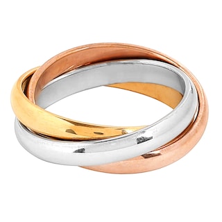 Foto 3 | Foto 3 | Anillo West Coast Jewelry De Acero Inoxidable Tricolor Tamaño 8 - Venta Internacional.