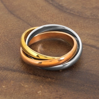 Foto 4 | Foto 4 | Anillo West Coast Jewelry De Acero Inoxidable Tricolor Tamaño 8 - Venta Internacional.
