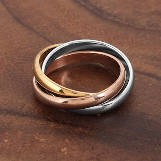 Foto 5 | Foto 5 | Anillo West Coast Jewelry De Acero Inoxidable Tricolor Tamaño 8 - Venta Internacional.