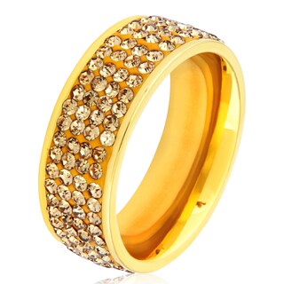 Foto 1 | Foto 1 | Anillo West Coast Jewelry Elya De Acero Chapado En Oro Para Mujer - Venta Internacional.