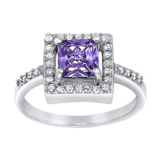Foto 2 | Foto 2 | Anillo West Coast Jewelry De Plata De Ley Con Amatista Púrpura Con Circonita Cúbica - Venta Internacional.