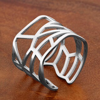 Foto 4 | Foto 4 | Anillo West Coast Jewelry Elya Geométrico De Acero Inoxidable - Venta Internacional.