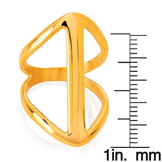Foto 3 | Foto 3 | Anillo West Coast Jewelry Elya De Acero Inoxidable Chapado En Oro - Venta Internacional.