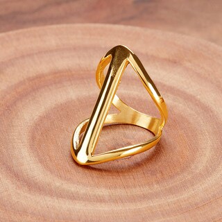 Foto 6 | Foto 6 | Anillo West Coast Jewelry Elya De Acero Inoxidable Chapado En Oro - Venta Internacional.