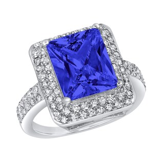 Foto 1 | Foto 1 | Anillo De Plata De Ley Con Circonita Cúbica Azul Montana De West Coast Jewelry - Venta Internacional.