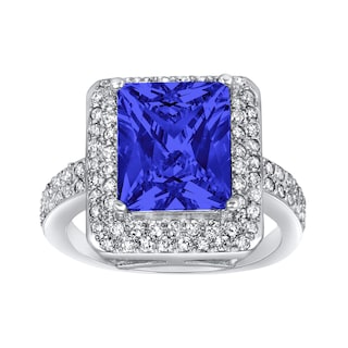Foto 2 | Foto 2 | Anillo De Plata De Ley Con Circonita Cúbica Azul Montana De West Coast Jewelry - Venta Internacional.