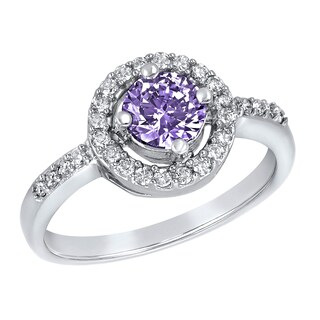 Foto 1 | Foto 1 | Anillo De Plata De Ley 925 Con Amatista Con Circonita Cúbica De West Coast Jewelry - Venta Internacional.