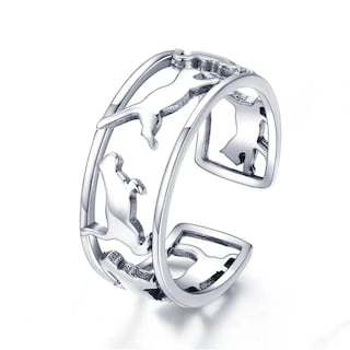Foto 1 | Foto 1 | Anillo Chulada  Gato Saltando De Plata .925 Con Chapa De Platino  Se Pude Mojar