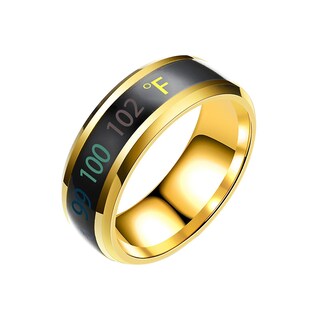 Foto 1 | Foto 1 | Anillo De Pareja Huoguo Fashion Nueva Temperatura Física Inteligente - Venta Internacional.