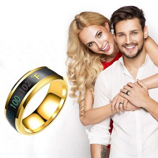 Foto 2 | Foto 2 | Anillo De Pareja Huoguo Fashion Nueva Temperatura Física Inteligente - Venta Internacional.
