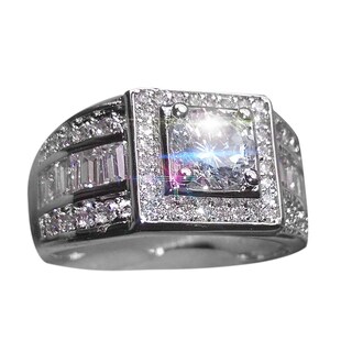 Foto 1 | Foto 1 | Anillo Huoguo Fashion Elegante Geométrico Cuadrado Con Circonitas De Diamante - Venta Internacional.