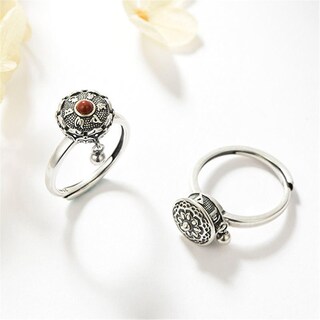 Foto 1 | Foto 1 | Anillo Huoguo Thai Silver Couple Mantra Agate De Seis Caracteres - Venta Internacional.