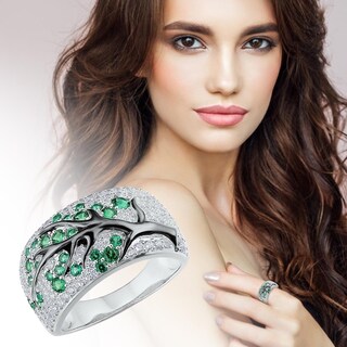 Foto 2 | Foto 2 | Anillo Huoguo Rama De Ciruelo Flores Fusias Y Diamantes Para Mujer - Venta Internacional.