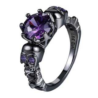 Foto 1 | Foto 1 | Anillo Huoguo Con Diseño De Esqueleto De Circonio Con Incrustaciones De Cobre Para Parejas - Venta Internacional.