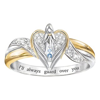 Foto 2 | Foto 2 | Anillo Huoguo Con Letras Angel Diamond Fashion Bicolor - Venta Internacional.
