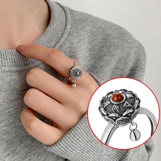 Foto 4 | Foto 4 | Anillo Huoguo Thai Silver Couple Mantra Agate De Seis Caracteres - Venta Internacional.