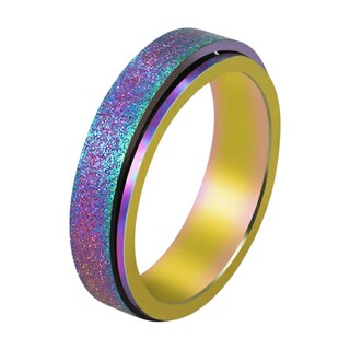 Foto 1 | Foto 1 | Anillo Huoguo Giratorio De Acero De Titanio Esmerilado Para Hombre Y Mujer - Venta Internacional.