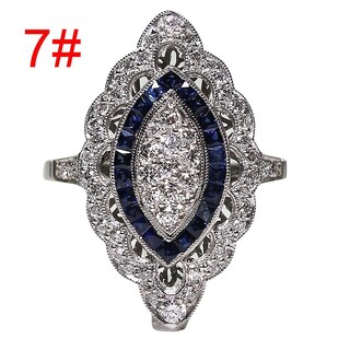 Foto 1 | Foto 1 | Anillo Huoguo Crystal Silver Con Circonita Cúbica Para Mujer - Venta Internacional.