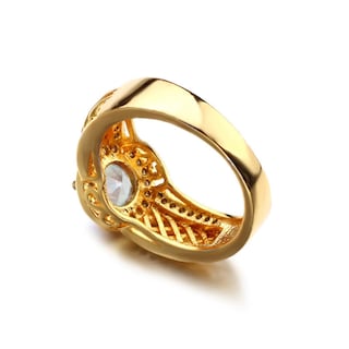 Foto 4 | Foto 4 | Anillo Huoguo Con Incrustaciones De Piedra Colorida Europea Galvanizada En Oro - Venta Internacional.