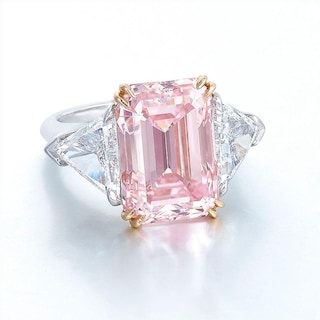Foto 3 | Foto 3 | Anillo Huoguo Exquisito Diamante Rosa Geométrico Para Mujer - Venta Internacional.