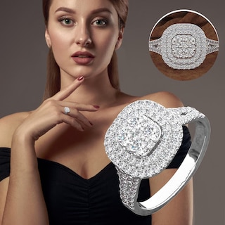 Foto 3 | Foto 3 | Anillo Huoguo Fashion Diamond Para Mujer En Aleación - Venta Internacional.