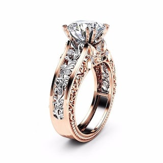 Foto 1 | Foto 1 | Anillo Huoguo Fashion Para Mujer Con Separación De Colores En Oro Rosa - Venta Internacional.
