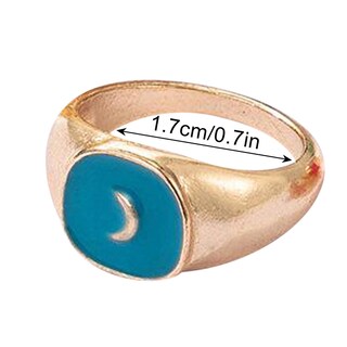 Foto 4 | Foto 4 | Set De Anillos Huoguo Vintage Color Dripping Oil Love Flower Star Moon - Venta Internacional.