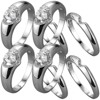 Foto 1 | Foto 1 | Hermosos Anillo De Compromisohigh Monaco Mxiwp-034 4 Piezas Plata