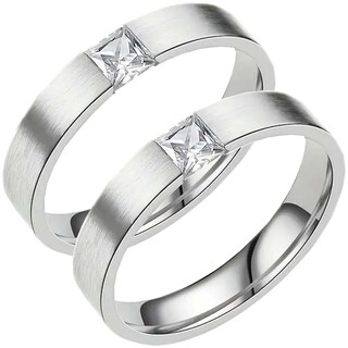 Foto 2 | Foto 2 | Circonia Anillo De Compromisohigh Monaco Mxblz-002 2 Piezas Plata