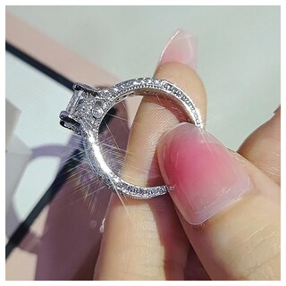 Foto 3 | Foto 3 | Anillos Diamante De Circoniahigh Monaco Mxuxr-027 2 Piezas Plata