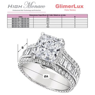 Foto 6 | Foto 6 | Anillos Diamante De Circoniahigh Monaco Mxuxr-027 2 Piezas Plata