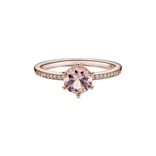 Foto 5 | Foto 5 | Anillo Pandora Solitario Corona Brillante Rosa 14k 188289c01 Baño De Oro 14k Joyería De Lujo Para Mujer Ideal Para Regalo