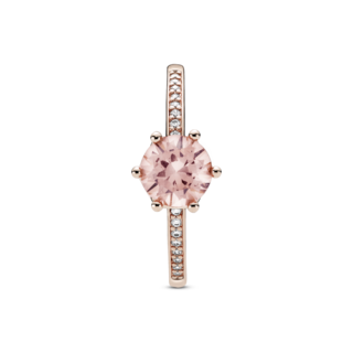 Foto 6 | Foto 6 | Anillo Pandora Solitario Corona Brillante Rosa 14k 188289c01 Baño De Oro 14k Joyería De Lujo Para Mujer Ideal Para Regalo