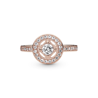 Foto 2 | Foto 2 | Anillo Pandora Círculo Clásico Recubrimiento En Oro Rosa 14k 181006cz Baño De Oro Rosa 14k Joyería De Lujo Para Mujer Ideal