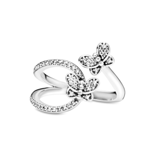 Foto 2 | Foto 2 | Anillo Pandora Abierto Mariposa Reluciente Original Exclusivo 197920cz Diseño Abierto Versátil Joyería De Lujo Para Mujer Ideal