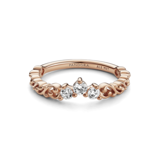 Foto 2 | Foto 2 | Anillo Pandora Tiara Remolino Real Recubrimiento En Oro 14k 182232c01 Baño De Oro 14k Joyería De Lujo Mujer Ideal
