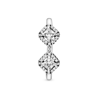 Foto 3 | Foto 3 | Anillo Pandora Abierto Brillo Cuadrado Original Joyería Fina 198506c01 Diseño Abierto Versátil Joyería De Lujo Para Mujer Ideal